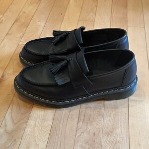 Dr. Marten’s Adrian Yellow Stitch Leather Tassel Loafers